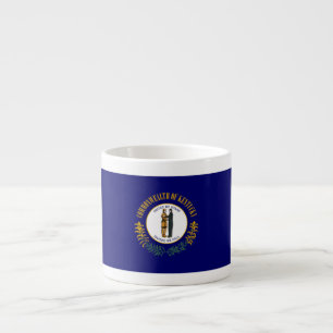 Kentucky: Bluegrass Commonwealth US State Flag wor Espresso Kop