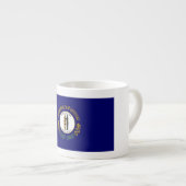Kentucky: Bluegrass Commonwealth US State Flag wor Espresso Kop (Voorkant rechts)