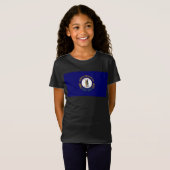 Kentucky: Bluegrass Commonwealth US State Flag wor T-shirt (Voorkant volledig)