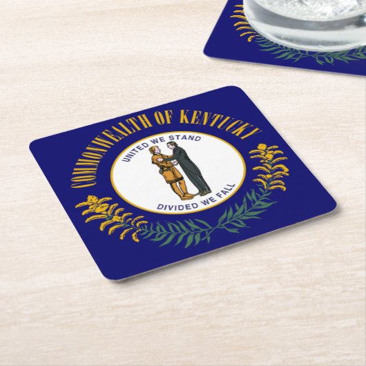 Kentucky: Bluegrass Commonwealth Vlag van de Ameri Kartonnen Onderzetters (Schuin)