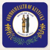 Kentucky: Bluegrass Commonwealth Vlag van de Ameri Kartonnen Onderzetters (Voorkant)