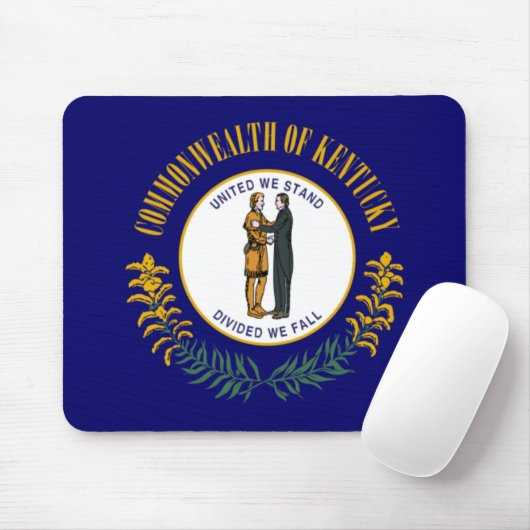 Kentucky: Bluegrass Commonwealth Vlag van de Ameri Muismat (Met muis)