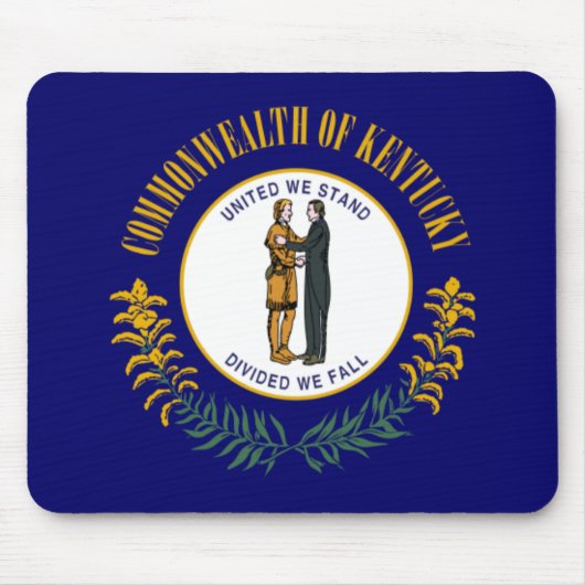 Kentucky: Bluegrass Commonwealth Vlag van de Ameri Muismat (Voorkant)