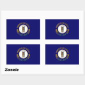 Kentucky: Bluegrass Commonwealth Vlag van de Ameri Rechthoekige Sticker (Vel)