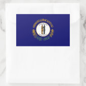 Kentucky: Bluegrass Commonwealth Vlag van de Ameri Rechthoekige Sticker (Tas)