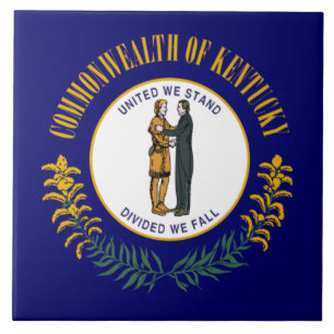 Kentucky: Bluegrass Commonwealth Vlag van de Ameri Tegeltje