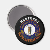 KENTUCKY BLUEGRASS STATE FLAG MAGNEET (Voorkant / Achterkant)