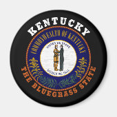 KENTUCKY BLUEGRASS STATE FLAG MAGNEET (Voorkant)