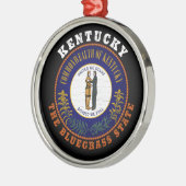 KENTUCKY BLUEGRASS STATE FLAG METALEN ORNAMENT (Links)