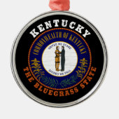 KENTUCKY BLUEGRASS STATE FLAG METALEN ORNAMENT (Voorkant)