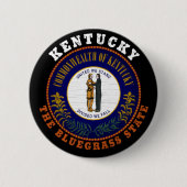 KENTUCKY BLUEGRASS STATE FLAG RONDE BUTTON 5,7 CM (Voorkant)
