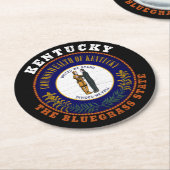 KENTUCKY BLUEGRASS STATE FLAG RONDE KARTONNEN ONDERZETTER (Gebogen)