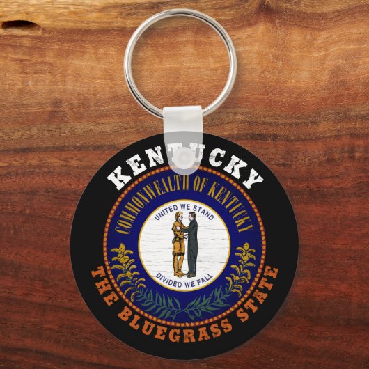 KENTUCKY BLUEGRASS STATE FLAG SLEUTELHANGER (Voorkant)