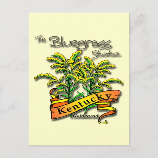 Kentucky Bluegrass State Goldenrod Briefkaart (Voorkant)
