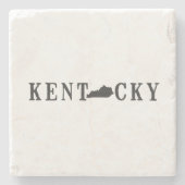 Kentucky Bluegrass State Shaped Letter Word Art Stenen Onderzetter (Voorkant)
