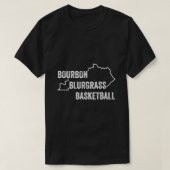 Kentucky Bourbon Bluegrass Basketball State Line S T-shirt (Design voorkant)