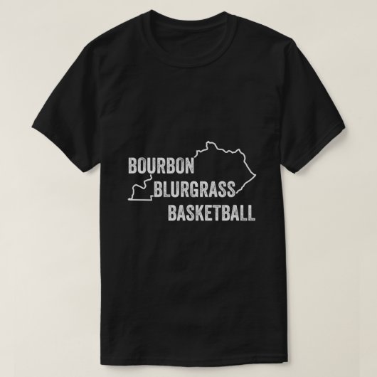 Kentucky Bourbon Bluegrass Basketball State Line S T-shirt (Design voorkant)
