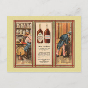 Kentucky Bourbon Uncle Sam Prohibition Briefkaart