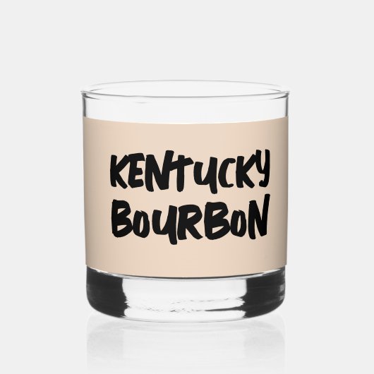 KENTUCKY BOURBON WHISKEY GLAZEN GLAS (Voorkant)