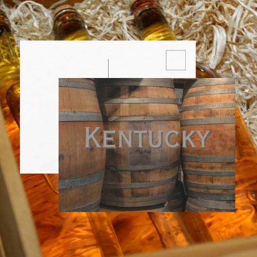 Kentucky Bourbon Wood Barrel Kegs Photographic Briefkaart