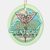 Kentucky Caduceus Verpleegster Keramisch Ornament (Links)