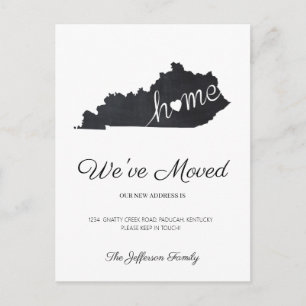 Kentucky Chalkboard State Map Moving Briefkaart