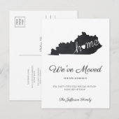 Kentucky Chalkboard State Map Moving Briefkaart (Voorkant / Achterkant)