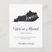 Kentucky Chalkboard State Map Moving Briefkaart (Voorkant)