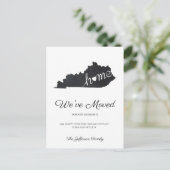 Kentucky Chalkboard State Map Moving Briefkaart (Staand voorkant)