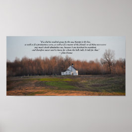 Kentucky Church in Early Morning met Donne Poem Poster