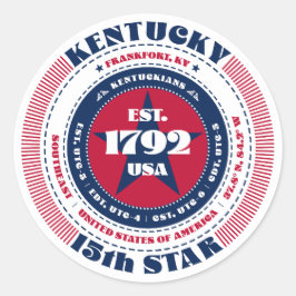 Kentucky Circle Design Sticker