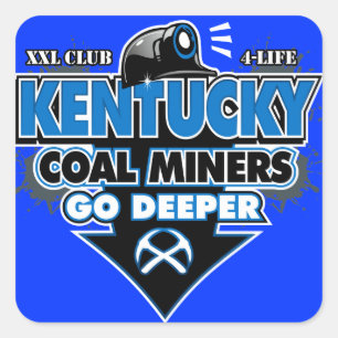 KENTUCKY COAL MINERS GO DEEPER VIERKANTE STICKER
