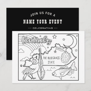 Kentucky Color Me Collage Kaart