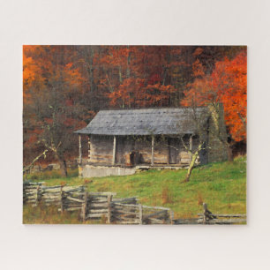 Kentucky Country Cabin Herfst Season Waterverf Legpuzzel