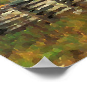 Kentucky Country Cabin Herfst Season Waterverf Poster (Hoek)