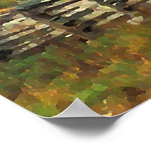 Kentucky Country Cabin Herfst Season Waterverf Poster (Hoek)