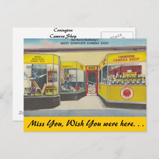 Kentucky, Covington Camera Shop Briefkaart (Voorkant / Achterkant)