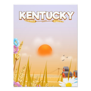 Kentucky Cute Farm reisposter Foto Afdruk