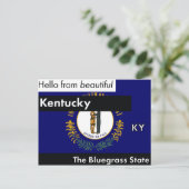 Kentucky de staat Bluegrass Briefkaart (Staand voorkant)