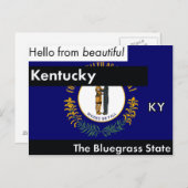 Kentucky de staat Bluegrass Briefkaart (Voorkant / Achterkant)