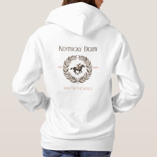 Kentucky Derby 1875 Run voor de Rozen Hoodie (Achterkant)