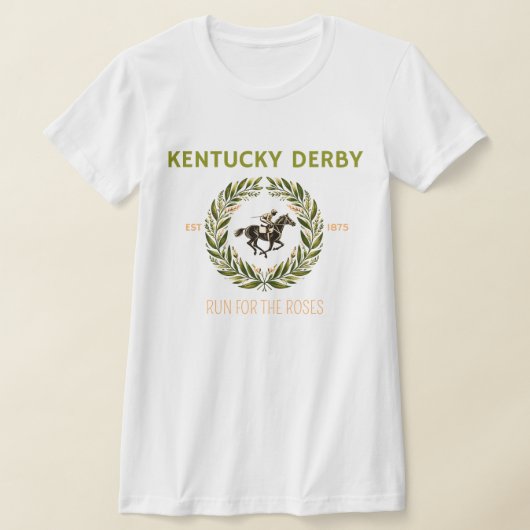 Kentucky Derby 1875 Run voor de Rozen T-shirt (Laagn)
