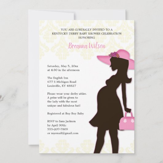 Kentucky Derby Baby shower Invitation Kaart (Voorkant)
