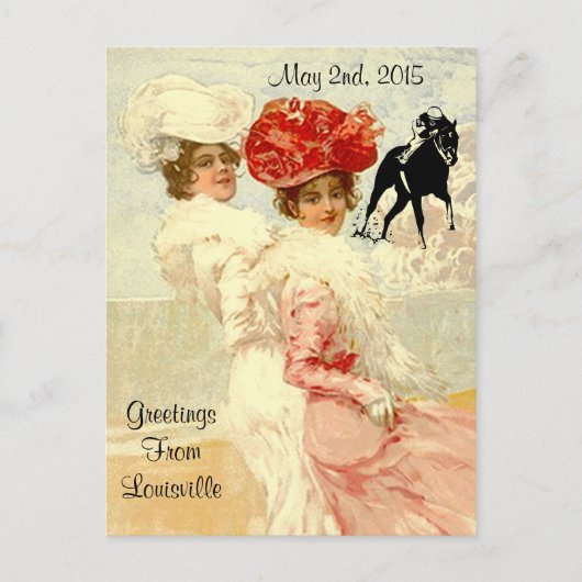 Kentucky Derby Briefkaarten Horse Racing Fashionab (Voorkant)