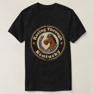 Kentucky Derby Charme_ Paard met Jockeyhoed  T-shirt