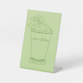 Kentucky Derby Drink Teken Reclamebord Met Voetstuk (Voorkant)