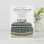 Kentucky Derby Feest Uitnodiging Churchill Downs P (Staand voorkant)