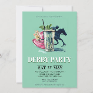 Kentucky Derby Feest Uitnodiging Mint Julep Derby