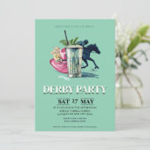 Kentucky Derby Feest Uitnodiging Mint Julep Derby (Staand voorkant)