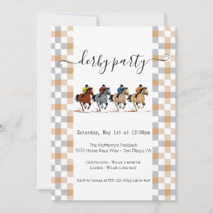 Kentucky Derby Feest Uitnodiging Paardenrennen Sch